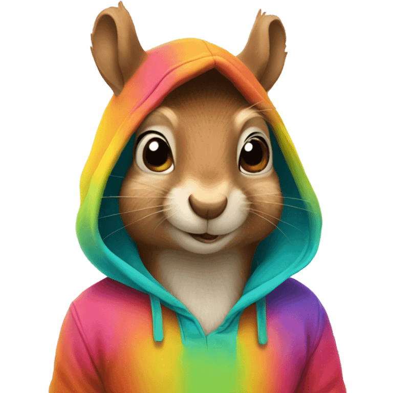 Squirrel wearing a hoodie emoji