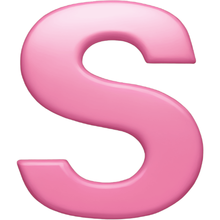 Beautiful pink letter S emoji