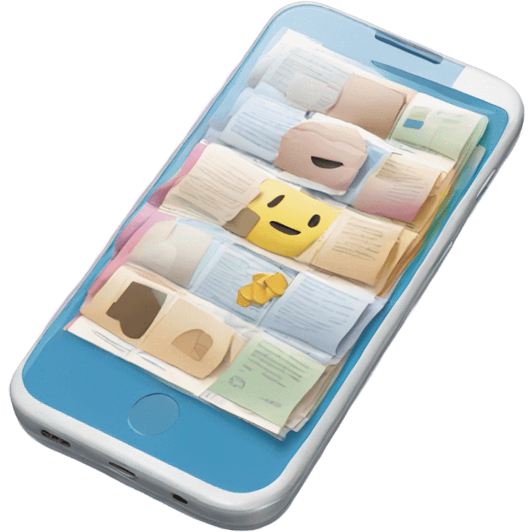 documents in phone emoji