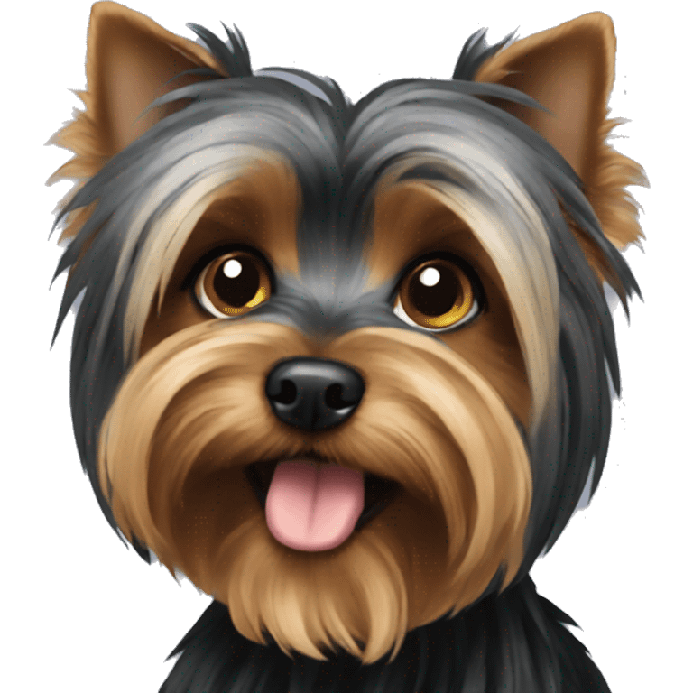 Black yorkshire terrier emoji