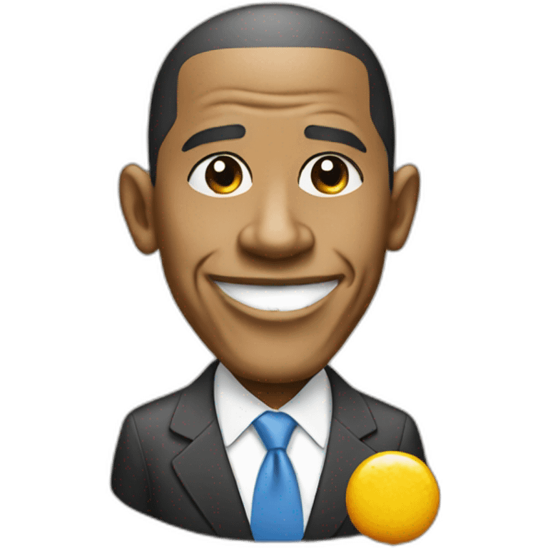 obama with a lollipop emoji