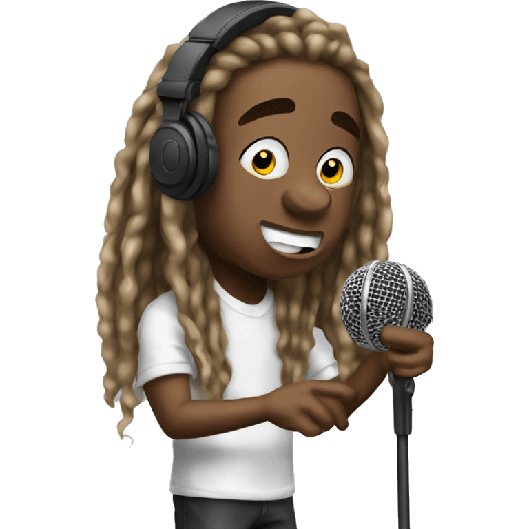 lil wayne singing in microphone in studio emoji