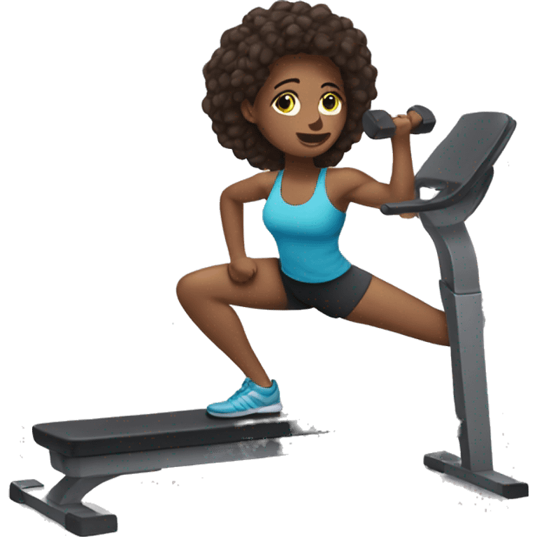 Girl working out emoji