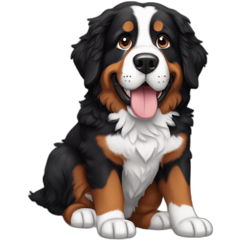 Astronaut Bernese mountain dog emoji