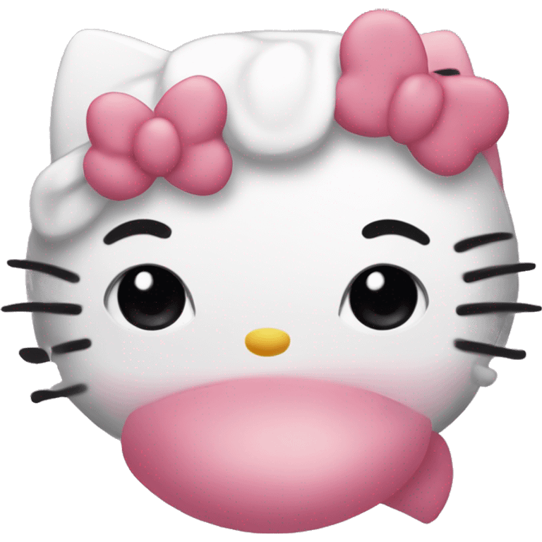 Blushing hellokitty emoji