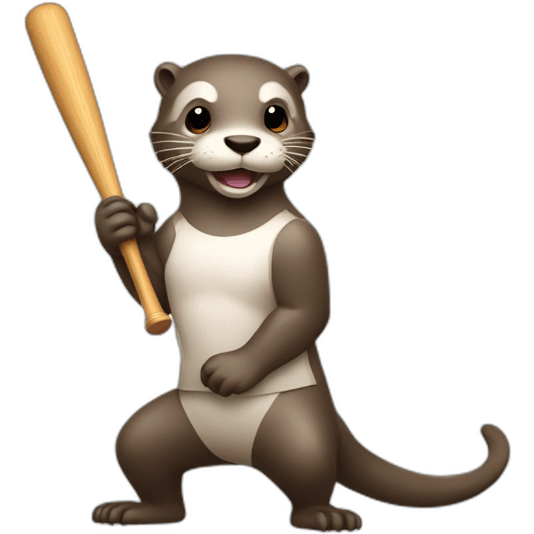 otter getting hit by baseball bat emoji