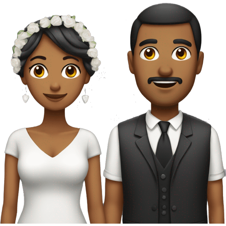 Mexican man and black female couple  emoji