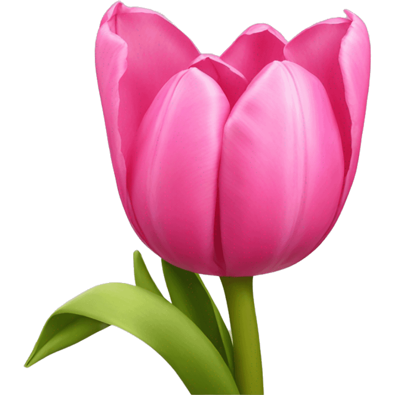 Pink tulips with a bow emoji