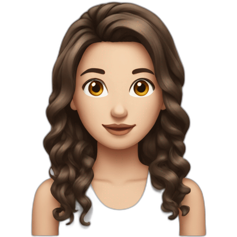 brunette Beautiful Square hairstyle girl emoji