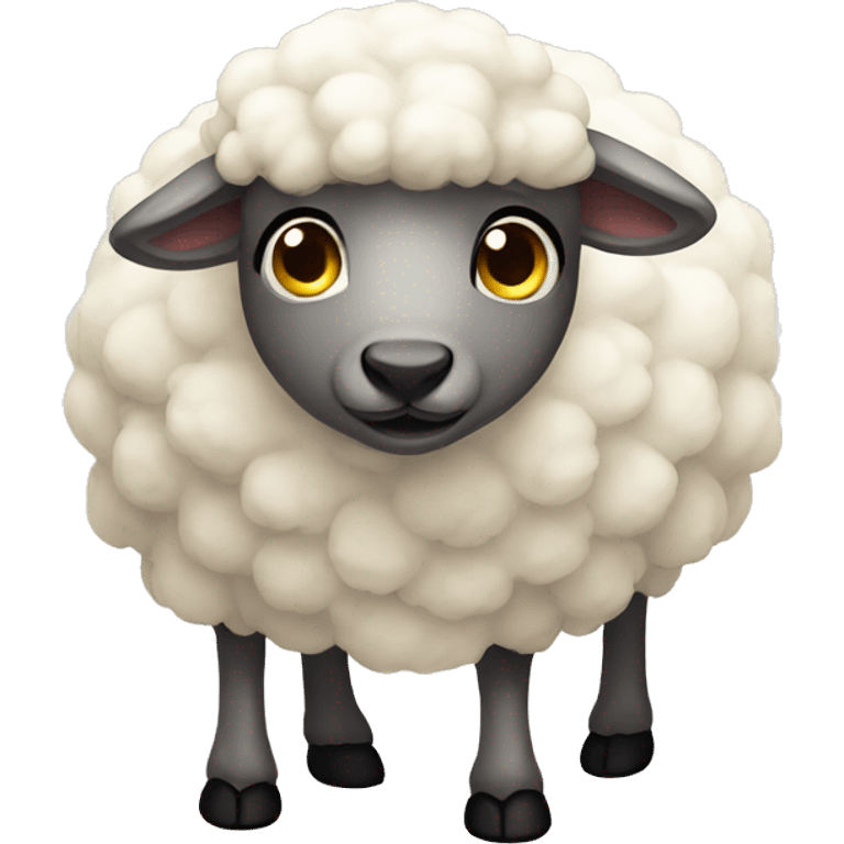 Innocent sheep emoji