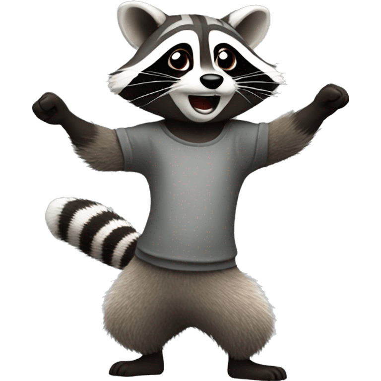 Raccoon dancing  emoji