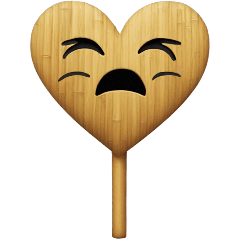 black Heart stabbed with a bamboo emoji