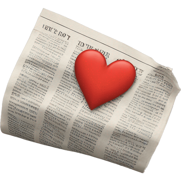 newspaper heart emoji