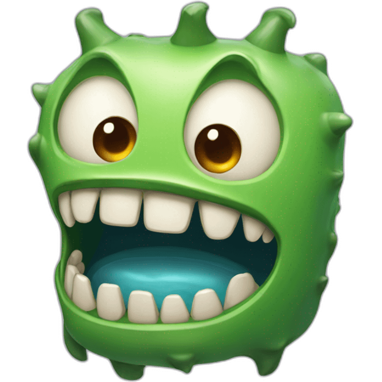 monster with human molar teeth emoji