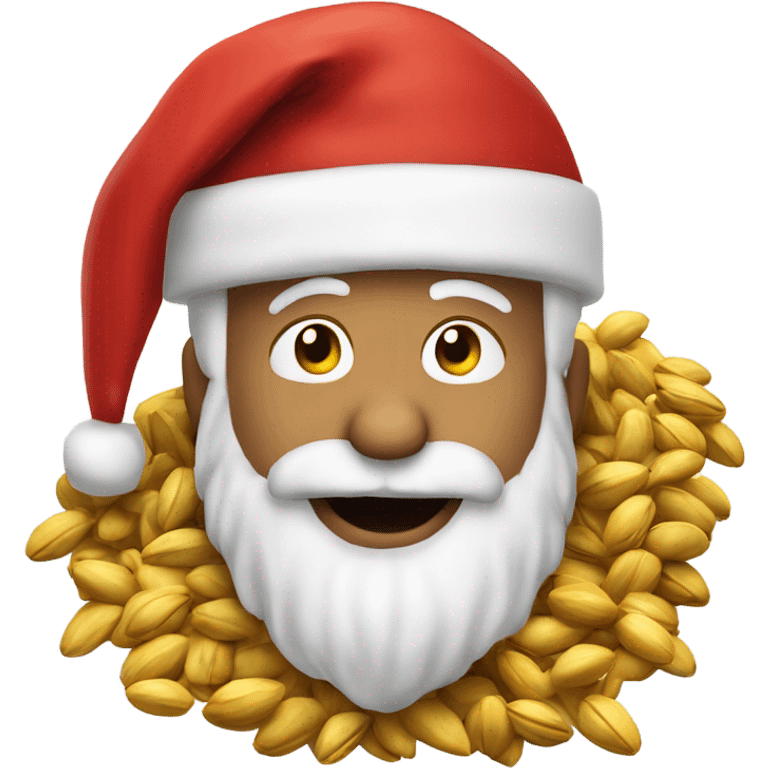 Santa Claus spitting sunflower seeds  emoji