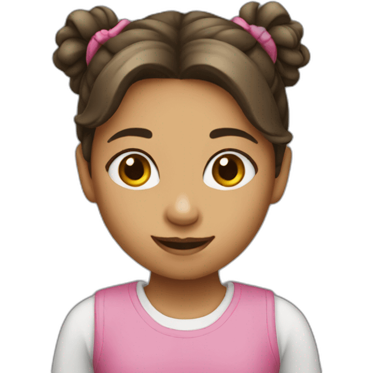 girl playing emoji