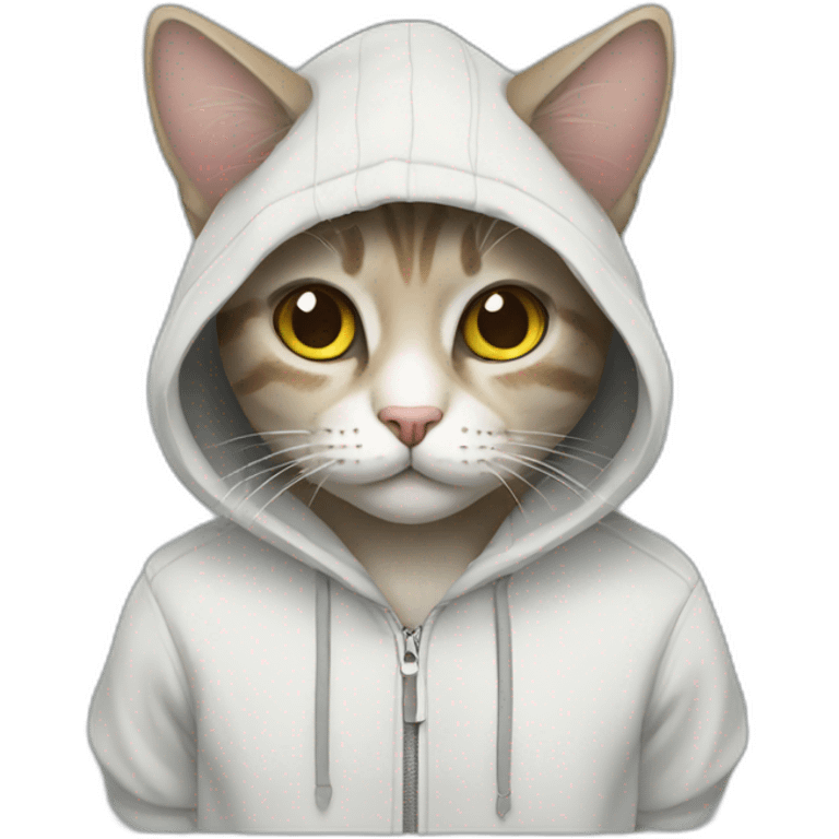 Cat in hoodie emoji