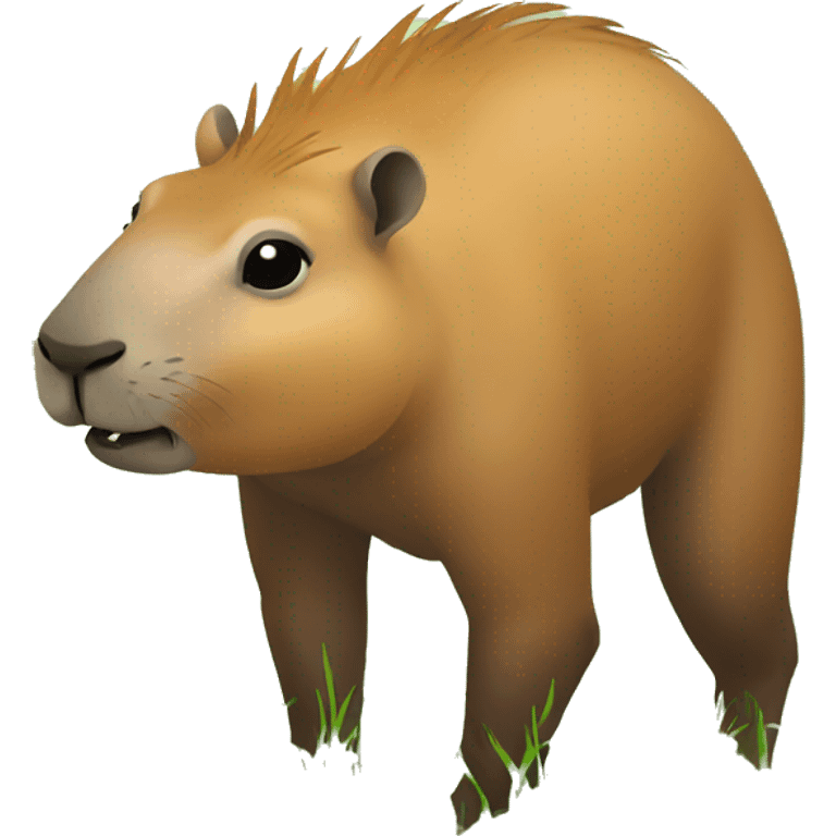 capibara eating grass emoji