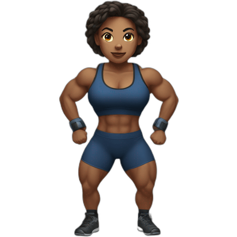 Strong powerlifter woman emoji