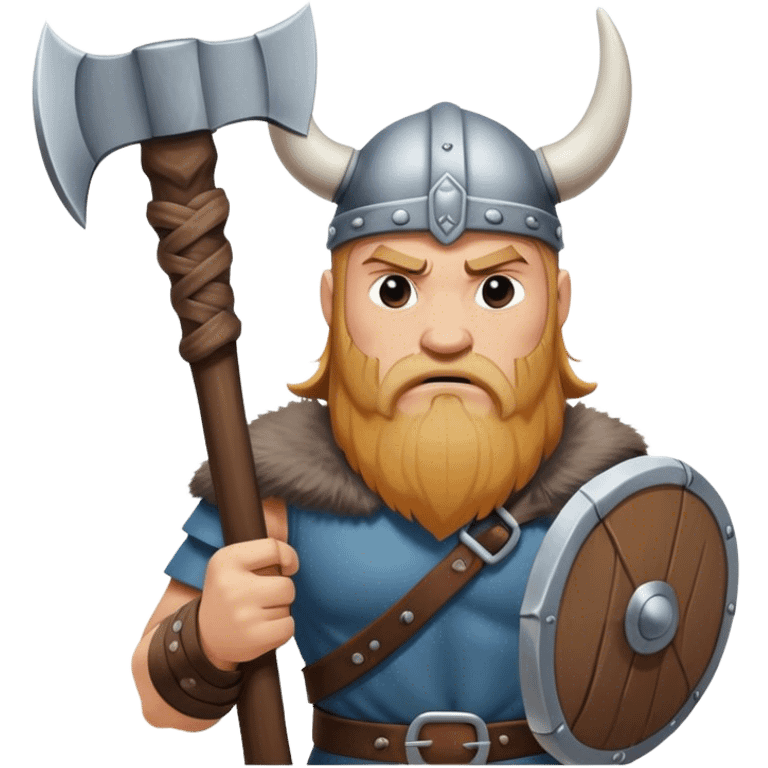 very sad Viking with an ax in his hands
realistic emoji