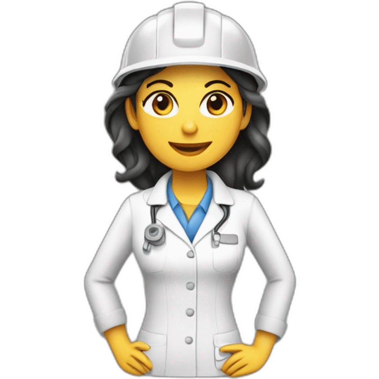 Chica ingeniera de montes piel clara emoji