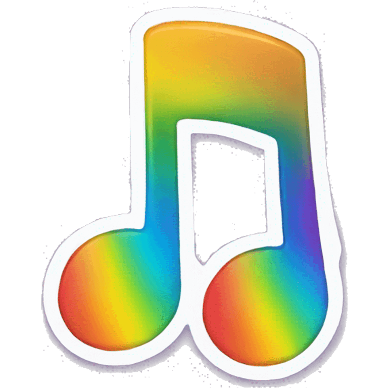 music note rainbow sticker emoji