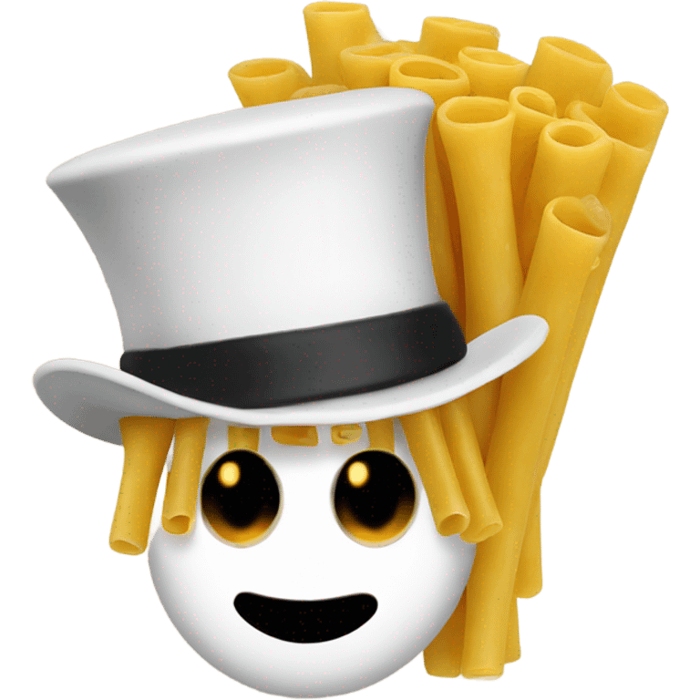 Pasta with a top hat emoji