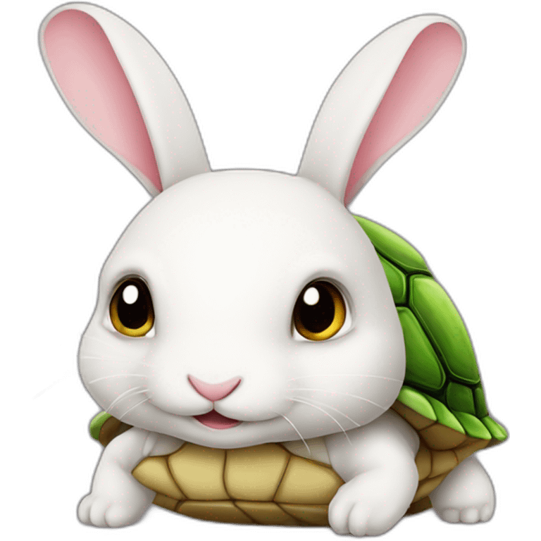 rabbit in a turtle  emoji