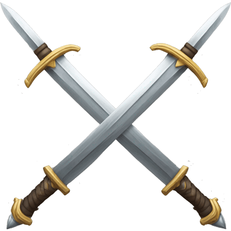 Two crossed, curved swords emoji