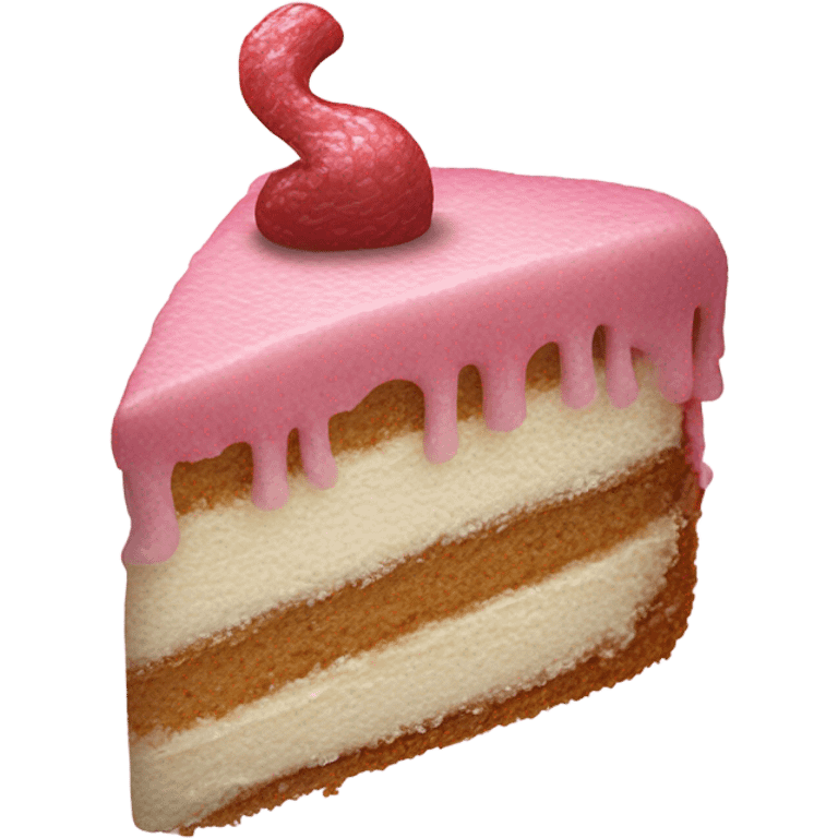 a hairy tongue licking cake emoji