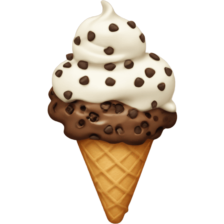 Chocolate chip ice cream  emoji