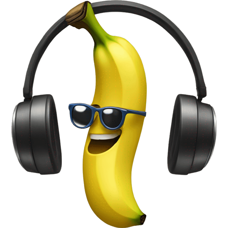 a banana with headphones emoji