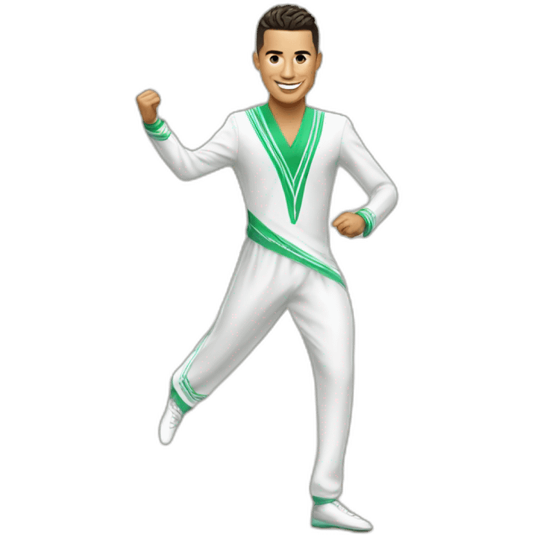 dance ronaldo in saudi suit emoji