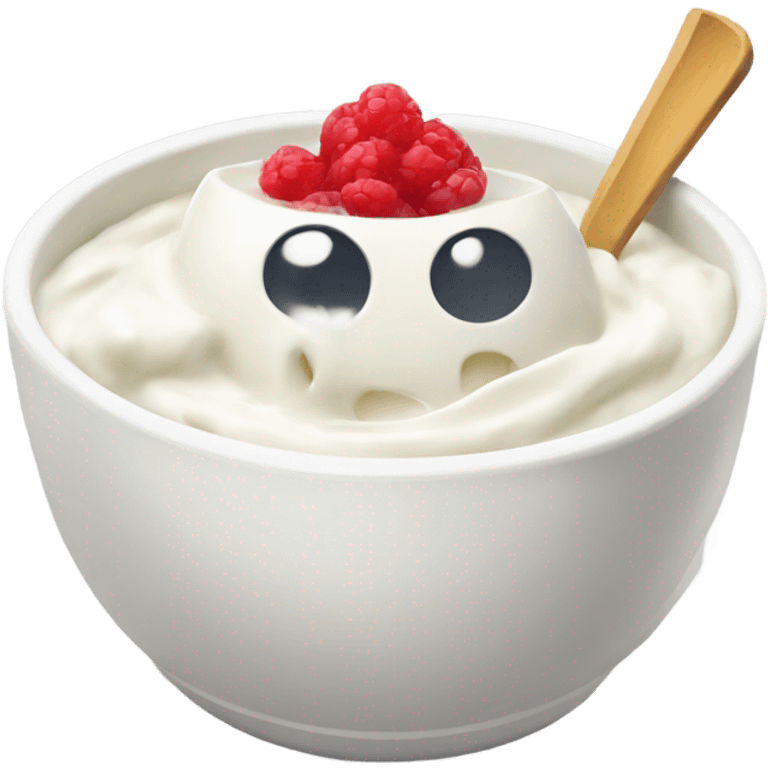 Chinese yogurt bowl emoji