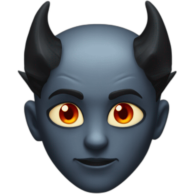 Demon noire au yeux rouge emoji