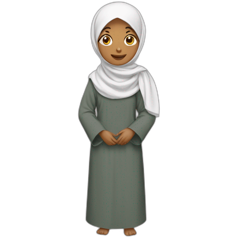 Qamis et hijab Câlin emoji