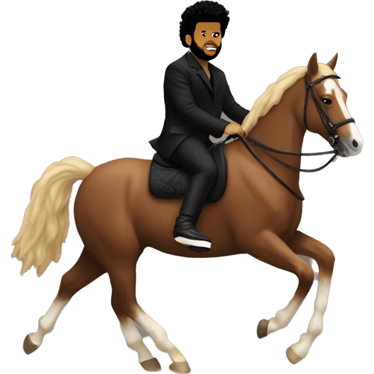 The weeknd riding a horse  emoji