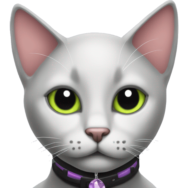 Black cat with plumbob collar  emoji