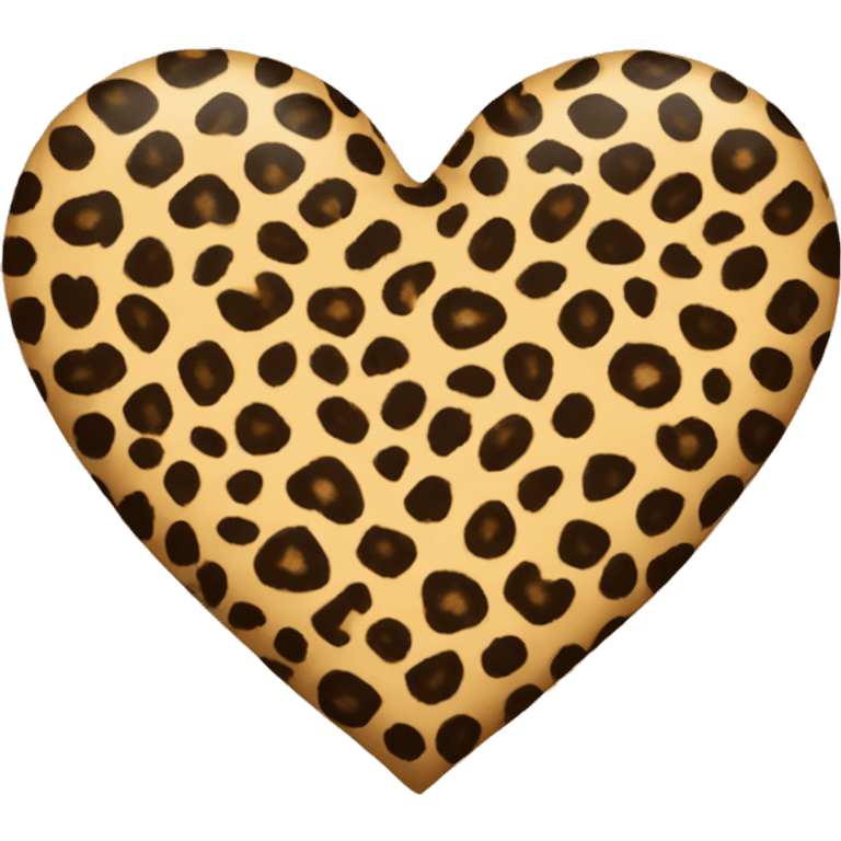 Cheetah print heart  emoji