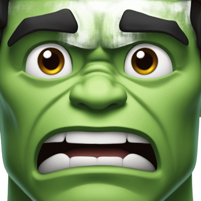 Hulk head hair emoji