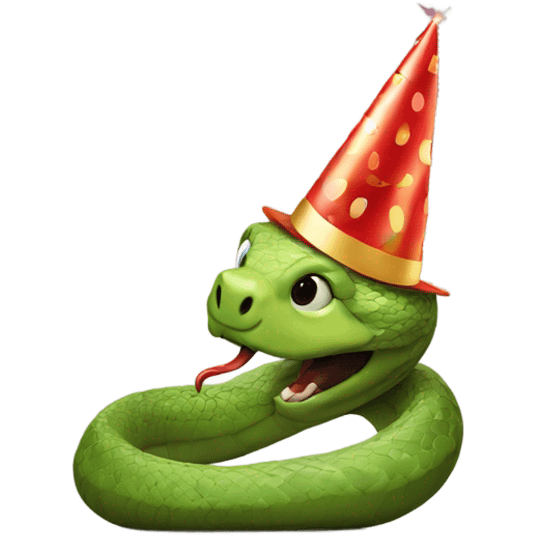 snake with party hat emoji