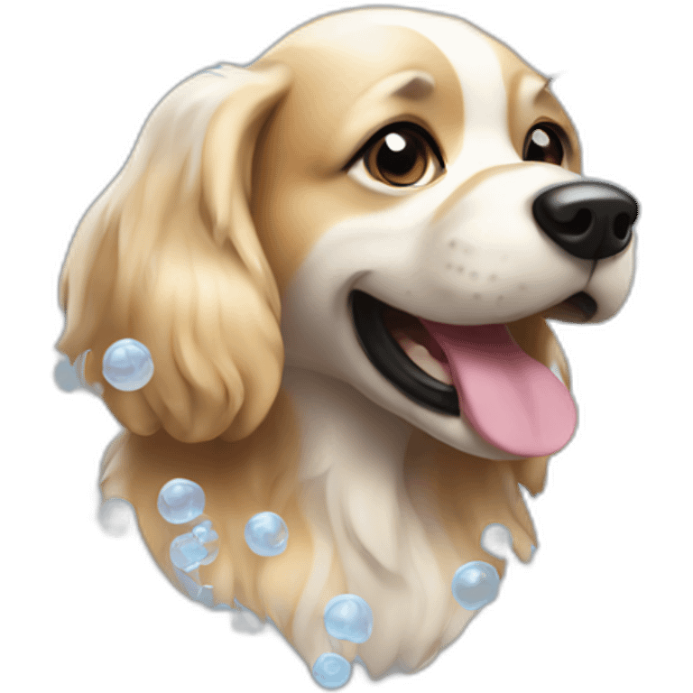 dog shampoo bubbles emoji