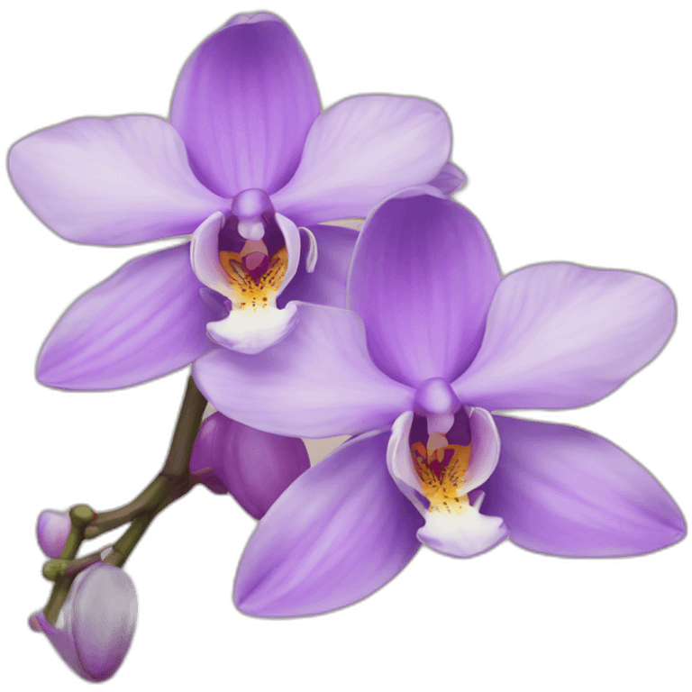 lilac orchid emoji