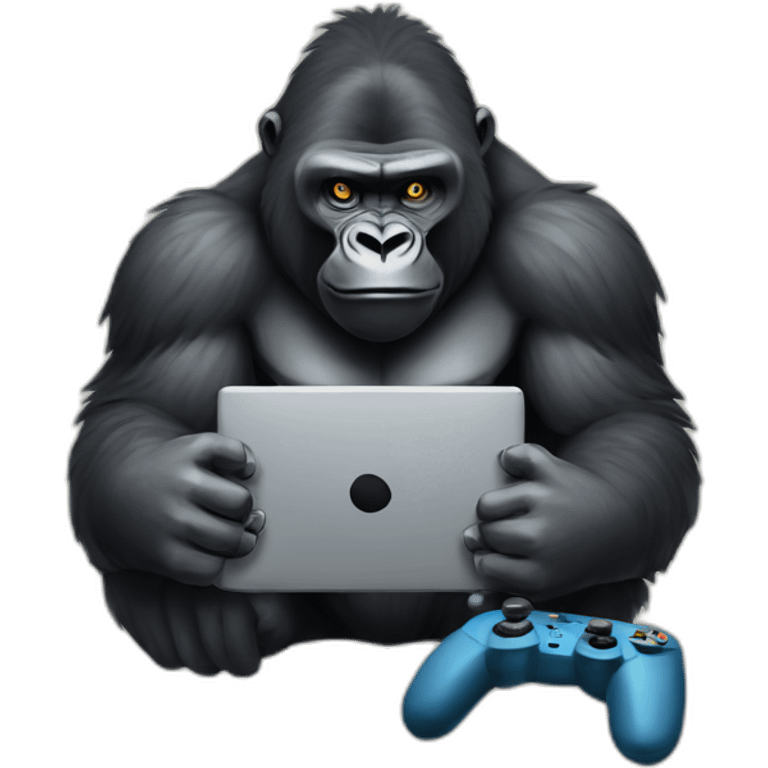 Gorilla playing video games emoji