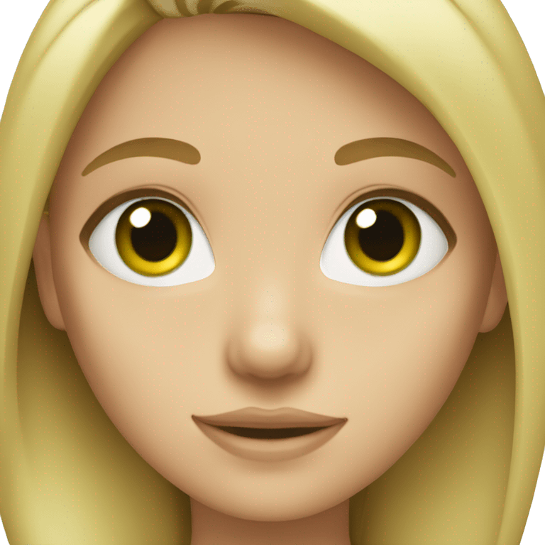 girl with blonde hair and green eyes emoji