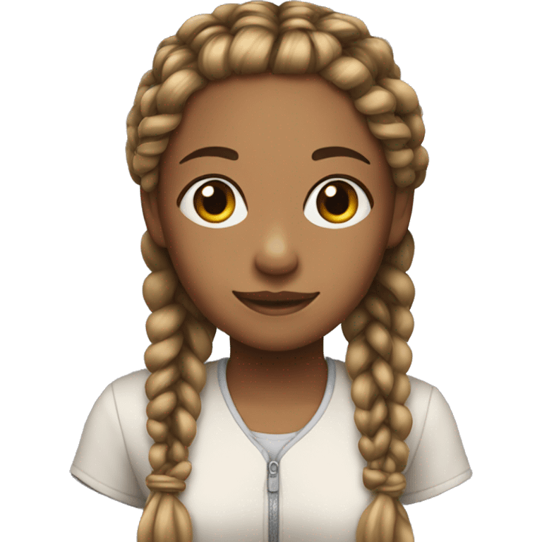 a girl wit braids emoji