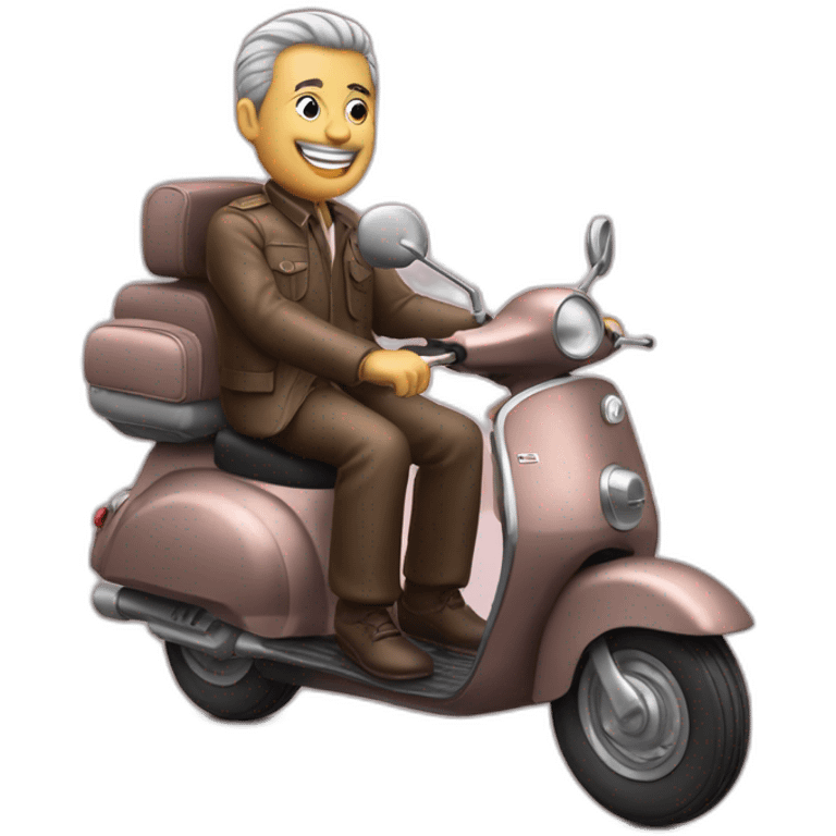 Grand homme mince sur un scooter emoji