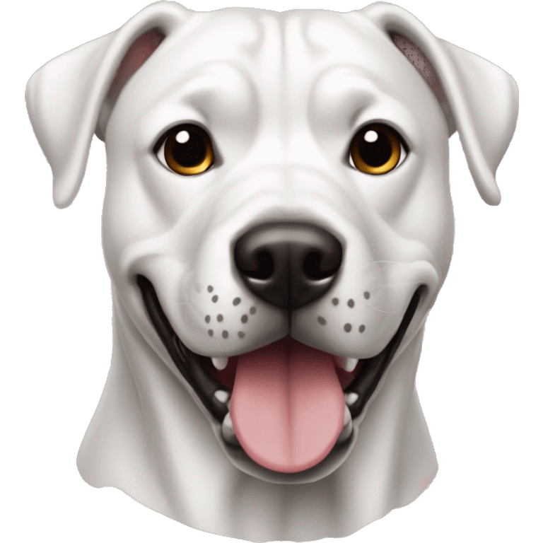 Dogo-argentino-con-manchas-negras-feliz emoji