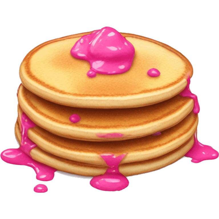 Pancake with pink sprinkled emoji