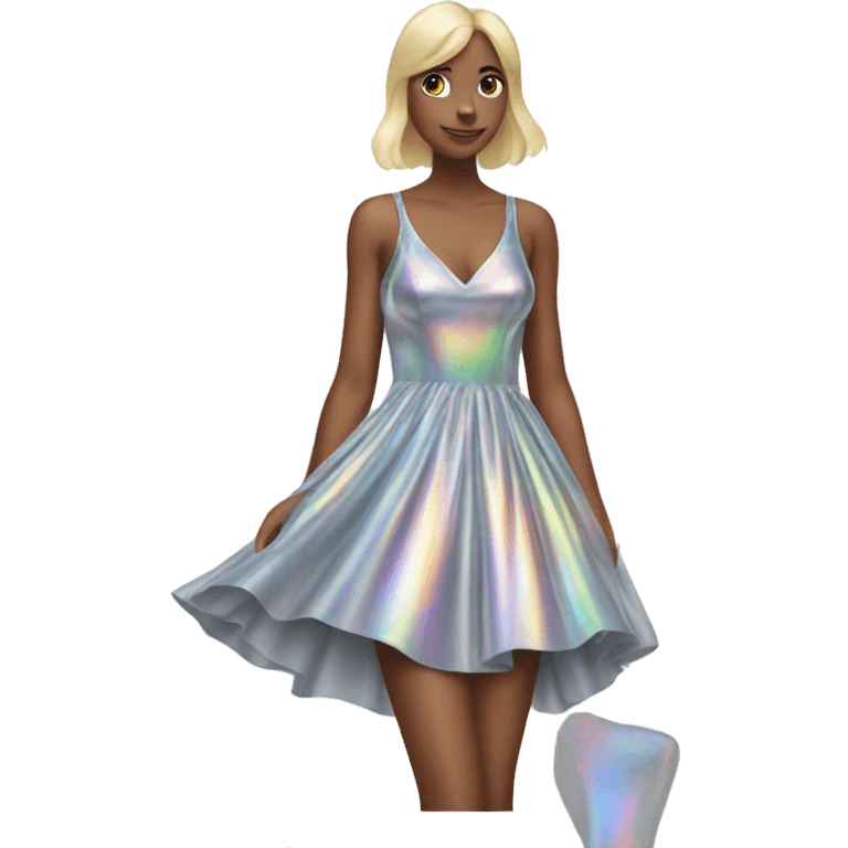 Holographic dress  emoji